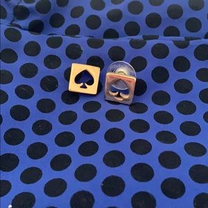 Kate Spade logo ace earrings